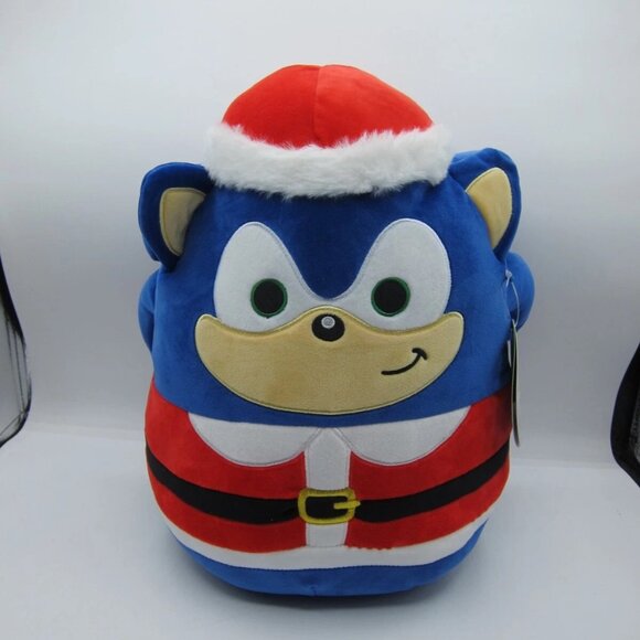 2024 Squishmallows 12" SONIC SANTA Plush Hat Suit New w. Tags - Picture 1 of 9
